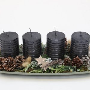 Aðventukrans - svartur