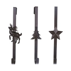 Hengi fyrir hurðakransa - svartur