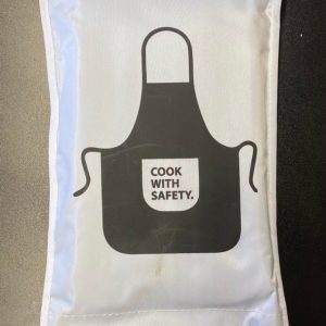 Eldvarnarteppi svunta - hvítt/svart