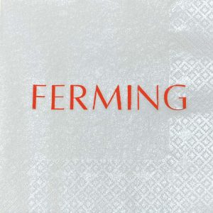 Hvítar servíettur hástafir - rautt letur