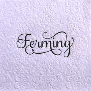 Lavender upphleyptar servíettur - svart letur