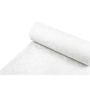 Hvítur blúndu renningur