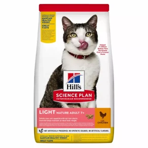 HILL'S Light Mature Adult 7+ Cat Food with Chicken 1,5kg