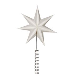 Isa jólatréstoppur - hvít