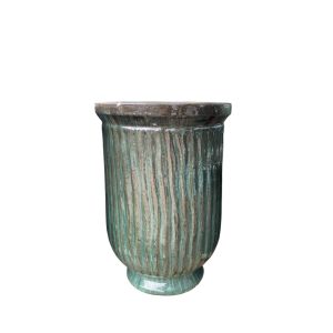 Bauru keramikpottar, ílangur - petrol