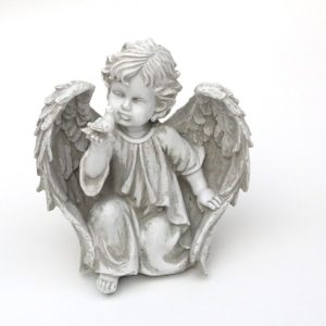 Engill með dúfu 26 cm