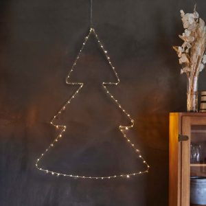 Liva tré 80 ljós - silfur vír