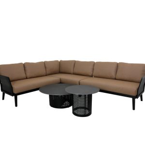 Damita hornsófi - brúnar sessur