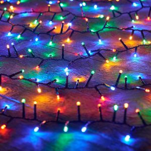 Ivy (létt cluster) svört snúra - marglit ljós