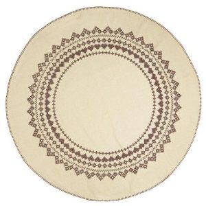 Jólatrésdúkur - kremlitaður með brúnu munstri