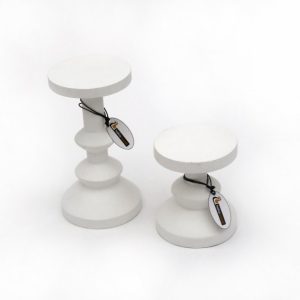 Hekla kertastjaki - hvítur