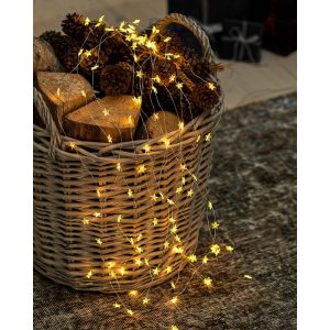 Trille star 125 ljósa - silfur vír