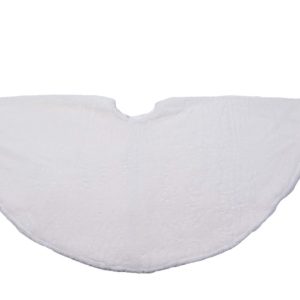 Jólatrésdúkur gerviskinn - hvítur