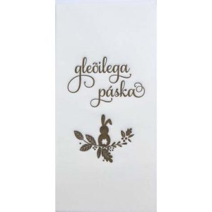 Letterpress páskaservíettur - gylltar