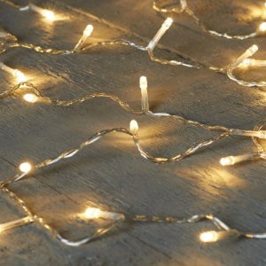 Premium Led ljósasería, glær snúra - hvít ljós