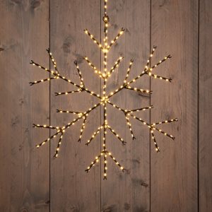 Snjókorn svart, hvítt ljós - úti