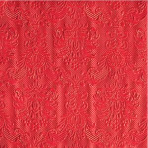 Rauðar upphleyptar serívettur