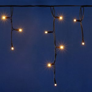 Connect De Luxe ICICLE 200 ljósa gardína - hvít