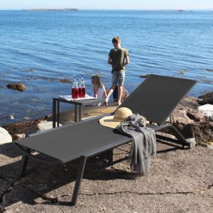 Dakota sólbekkur - svartur