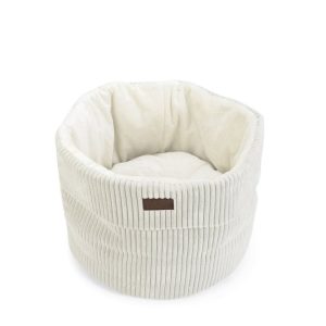 Ribbed kattakarfa - ljósgrár