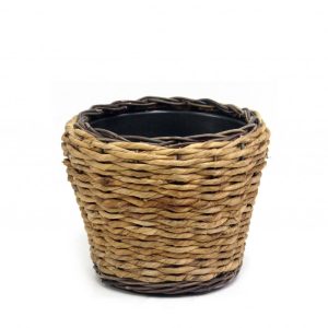 Bastpottur með plastinnvolsi