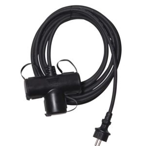 Lungo framlengingarkapall með þremur innstungum - úti