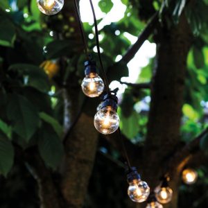 Lucas 10 ljósa sería, framlenging, svört snúra - hvít ljós