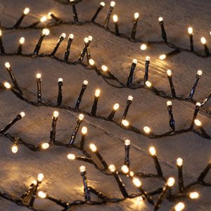 Ivy (létt cluster) svört snúra - hvít ljós