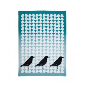 Hekla viskustykki Krummi - blátt