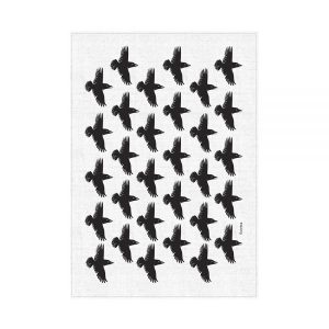 Vorhús viskustykki Hrafnar - hvítt