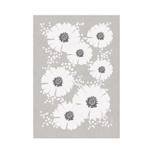 Vorhús viskustykki Villiblóm - brúnt