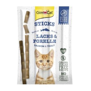 GimCat Sticks Lax & Silungur – 4stk