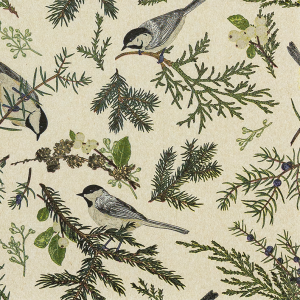 Jólaservíttur - fuglar á greinum