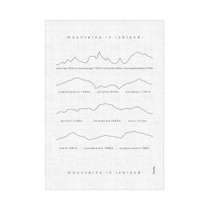 Vorhús viskustykki Fjallasýn - hvítt