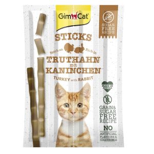 GimCat Sticks Kalkúnn & Kanína – 4stk