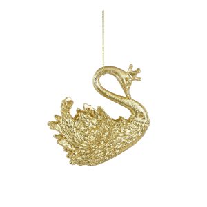 Jólaskraut svanur - gylltur