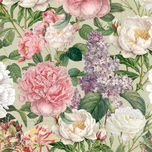 Servíettur blómamynstur 33x33 cm