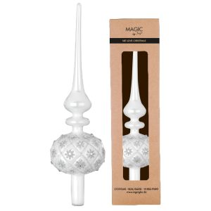 Jólatréstoppur 31 cm - hvítur