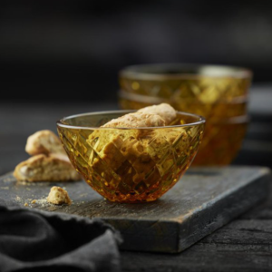 Sorrento skálar 12cm, 4stk - amber