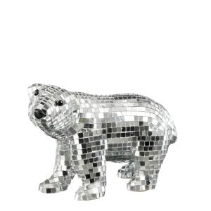 Diskóísbjörn 12 cm - silfur