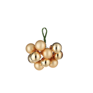 Föndurkúlurúla á vír 10 stk, 2 cm - gylltar