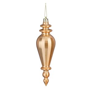 Riffluð jólakeila 16 cm - kopar