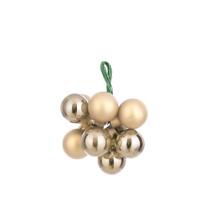 Föndurkúlur á vír 10 stk, 2 cm - kampavínslitaðar