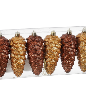 Könglar, 6 stk - brúnir