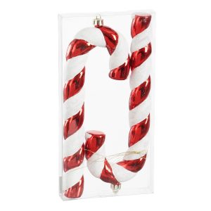 Jólastafir, 2 stk - rauðir og hvítir