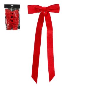 Flauelsslaufur 4 stk, 48 cm - rauðar