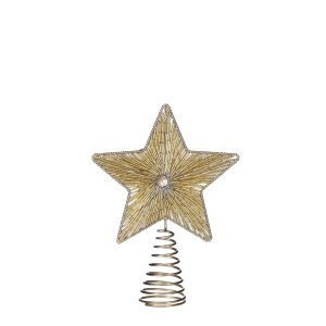 Jólatréstoppur 24 cm - gylltur