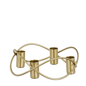 Kertastjaki fyrir 4 kerti, 17 cm - gylltur