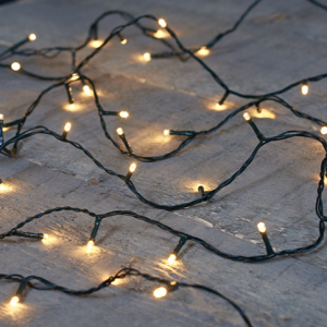 Premium Led ljósasería, svört snúra - hvít ljós