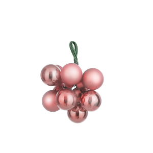 Föndurkúlur á vír 10 stk, 2 cm - bleikar